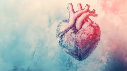 Soft Hand Drawn Heart Illustrations Pastel Color Palette for Romantic Designs