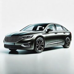 Obraz premium passenger car, sedan, parked in profile 