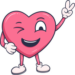 Adorable Cartoon Heart Character