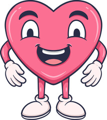 Adorable Cartoon Heart Character