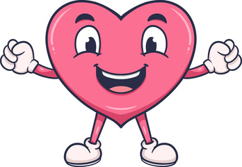 Adorable Cartoon Heart Character