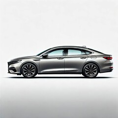 Obraz premium passenger car, sedan, parked in profile 
