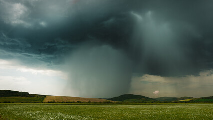 Heavy rain and downburst