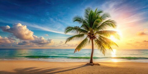 Fototapeta premium Sandy beaches, sun-drenched moments, pure seaside escape.