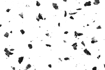 stone particles and dust texture on white background