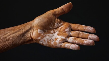 Fototapeta premium A Close-Up of a Weathered Hand, Showing the Marks of Time and Labor