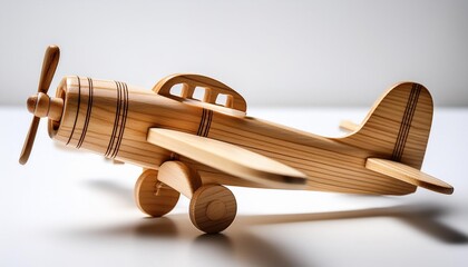 wooden toy airplane