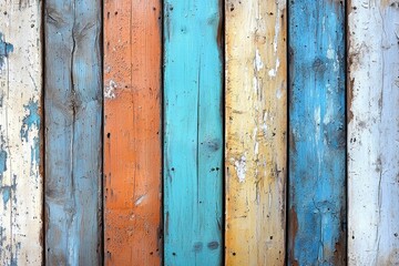 Colorful weathered wooden planks background for rustic designs