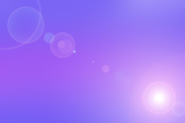 Blurred light lilac purple gradient background with lens flare effect. gradient, copy space