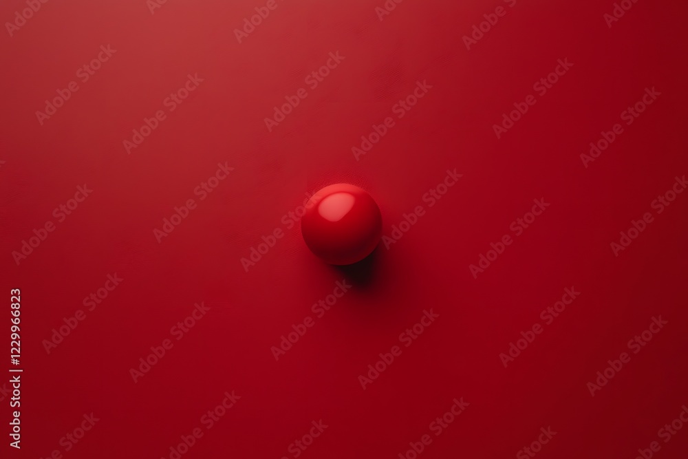 Poster single red sphere on red background minimalist design abstract geometric simple