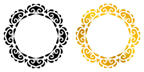 Aesthetic ornamental round frames