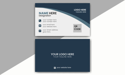 Double-sided creative business card template clean modern minimal business visiting card design template and professional business card template  
