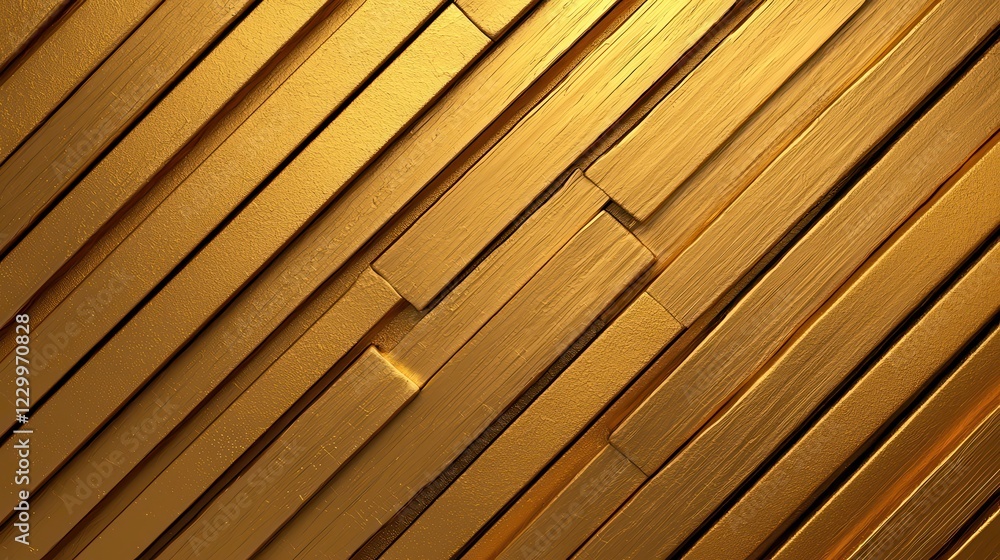 Poster golden metallic stripes overlapping in dynamic abstract textures