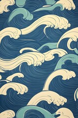 Seamless Japanese Wave Pattern