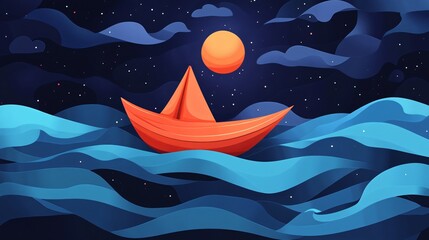 Spiritual Paper Boat to Assist Ancestral Souls, Ghostly Journey Instructions, Ancient Tradition Heritage Legacy Artwork