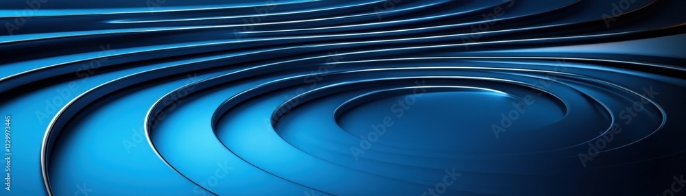 Poster abstract blue background featuring dynamic curved lines creating a flowing design for creative proje