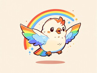 Rainbow Bird: A Whimsical Flight of Fantasy