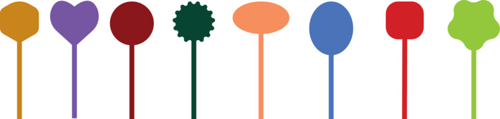 Sweets and candy icon set. Chocolate bars, caramel, toffee and lollipop on sticks, marmalade bears. Confectionery shop elements for birthday kids present cartoon flat isolated vector collection.