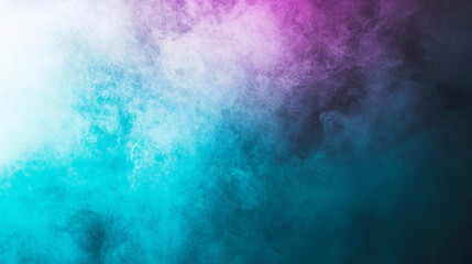 Obraz premium Vibrant smoke swirling in shades of teal and purple during creative performance