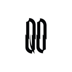 QO monogram logo design letter text name symbol monochrome logotype alphabet character simple logo