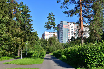 Zelenograd - Moscow district translated as Green City, with a lot of parks, Russia