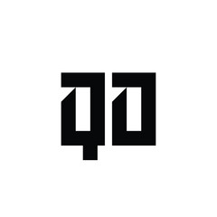 QO monogram logo design letter text name symbol monochrome logotype alphabet character simple logo