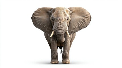 Fototapeta premium Majestic elephant displaying strength and grace wildlife sanctuary animal photography studio environment front view conservation awareness