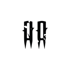 QO monogram logo design letter text name symbol monochrome logotype alphabet character simple logo