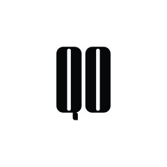 QO monogram logo design letter text name symbol monochrome logotype alphabet character simple logo