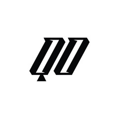 QO monogram logo design letter text name symbol monochrome logotype alphabet character simple logo