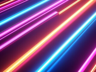 Fototapeta premium Neon Light Streaks Background