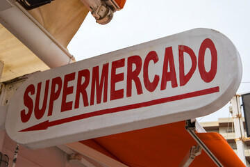 Supermercado Sign in Torremolinos, Spain