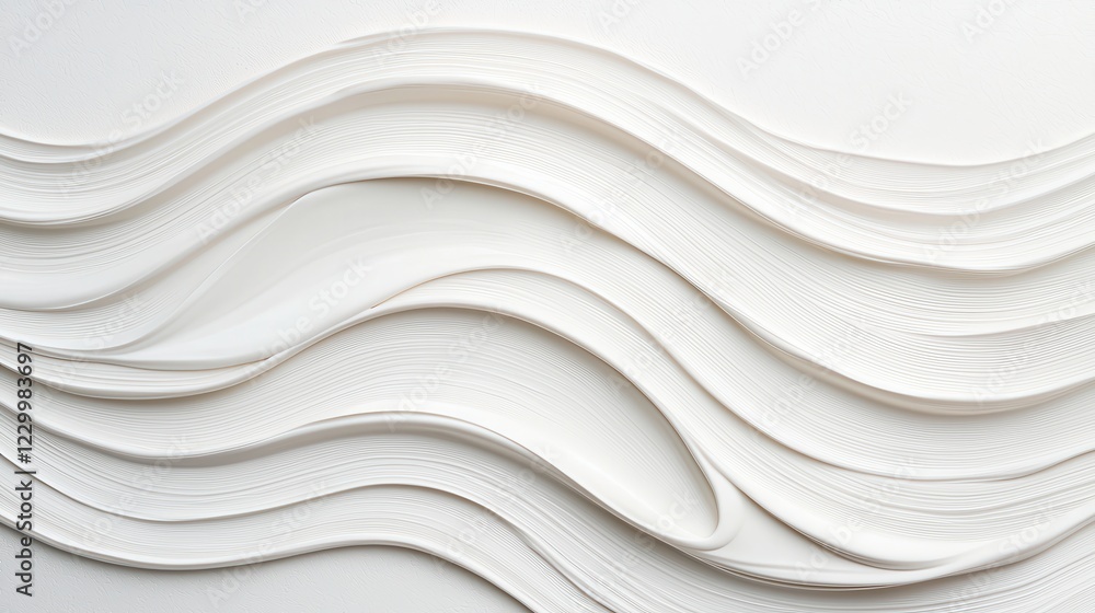 Poster textured white waves on smooth background for elegant design use