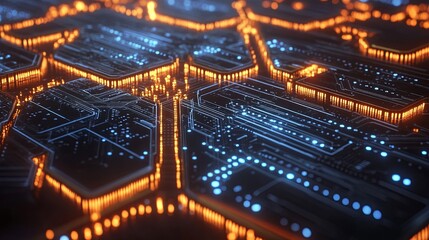 Aerial insights into glowing blockchain technology