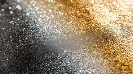 Fototapeta premium Luxurious Gold and Silver Glitter Abstract Background - made with Generative AI