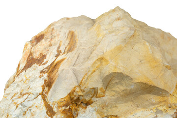 yellow rock mound isolated on white