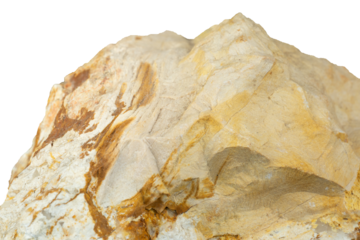 yellow rock mound isolated on white