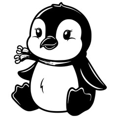 Obraz premium cartoon penguin