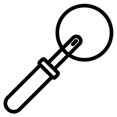 pizza knife icon vector illustration