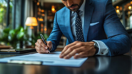 An investment law expert drafting agreements for a real estate development project