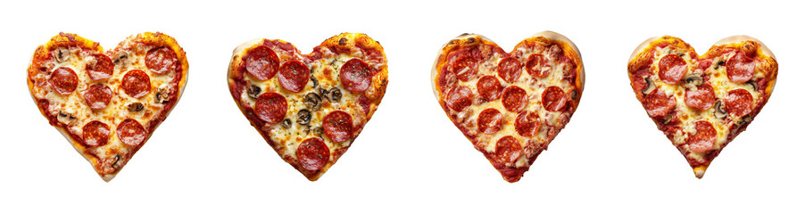 Heart Shaped Pepperoni Pizza Set 