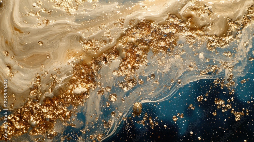 Canvas Prints floating bubbles with a metallic sheen, creating an abstract modern art effect.