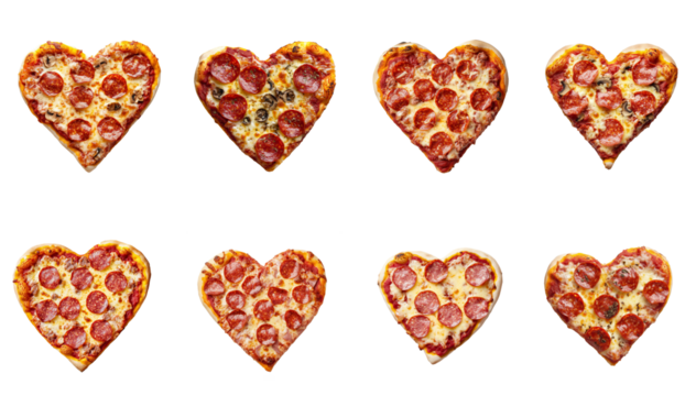 Heart Shaped Pepperoni Pizza Set