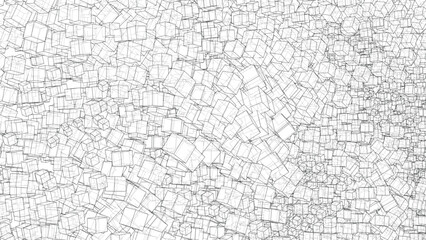 Fototapeta premium Wireframe Boxes. Sketch style