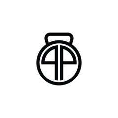 QP monogram logo design letter text name symbol monochrome logotype alphabet character simple logo