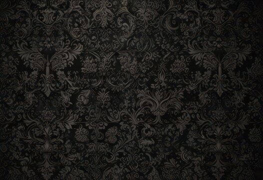 Dark, intricate patterns with gothic damask design,  texture,  old, gothic