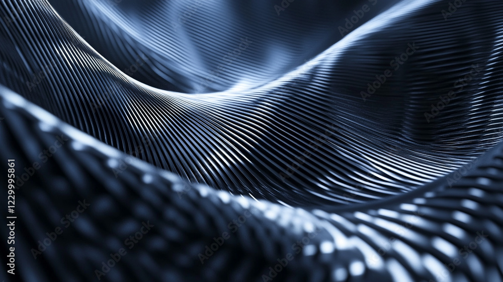 Poster smooth waves of textured fabric create a mesmerizing pattern with light reflections