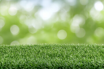 Green grass, bokeh background, spring, nature, product display