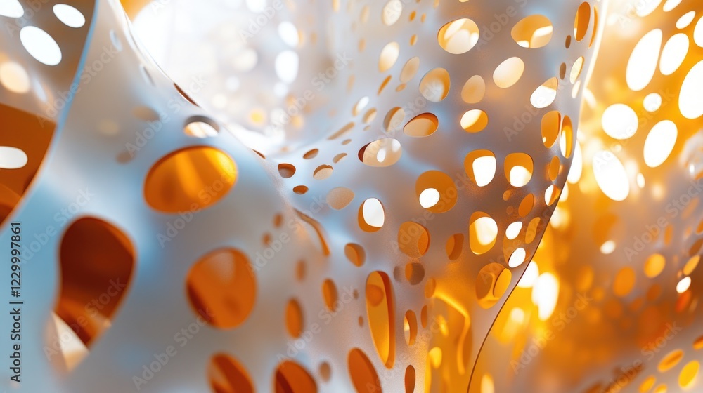 Poster colorful polka dotted artistic rendering with depth and texture