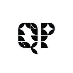 QP monogram logo design letter text name symbol monochrome logotype alphabet character simple logo